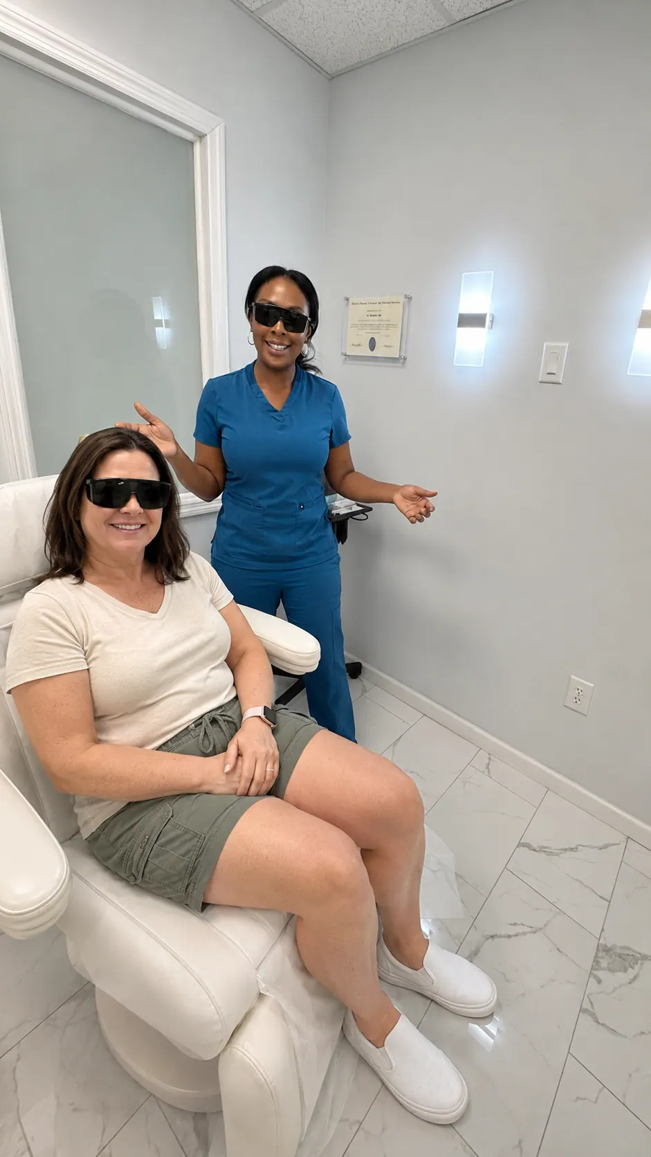 Laser hair removal session with our provider in Englewood, NJ