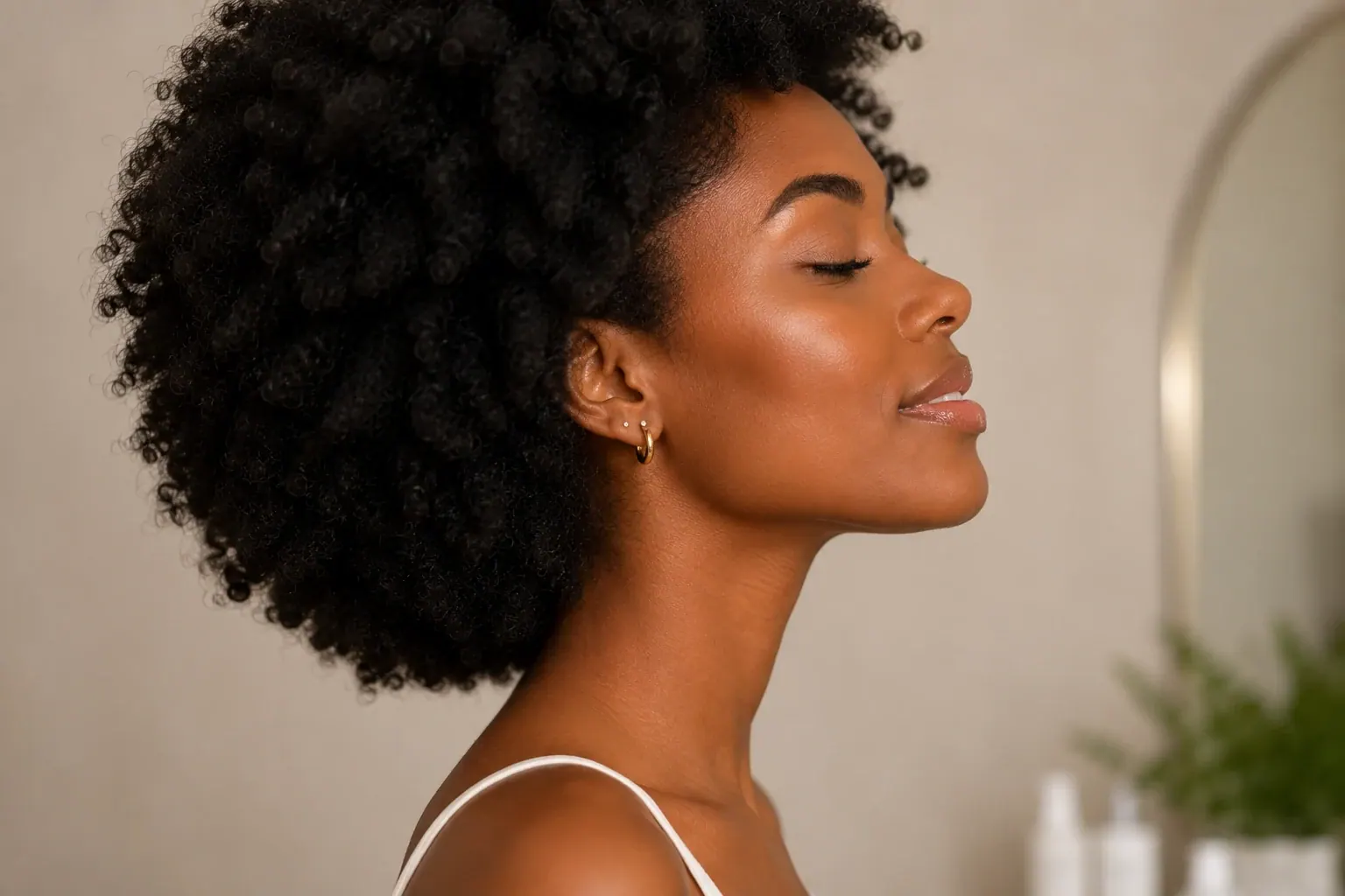 Jawline Contouring with Fat Dissolving Injections Elegant side profile showcasing jawline contouring and facial definition following fat dissolving injections at Englewood Med Spa.